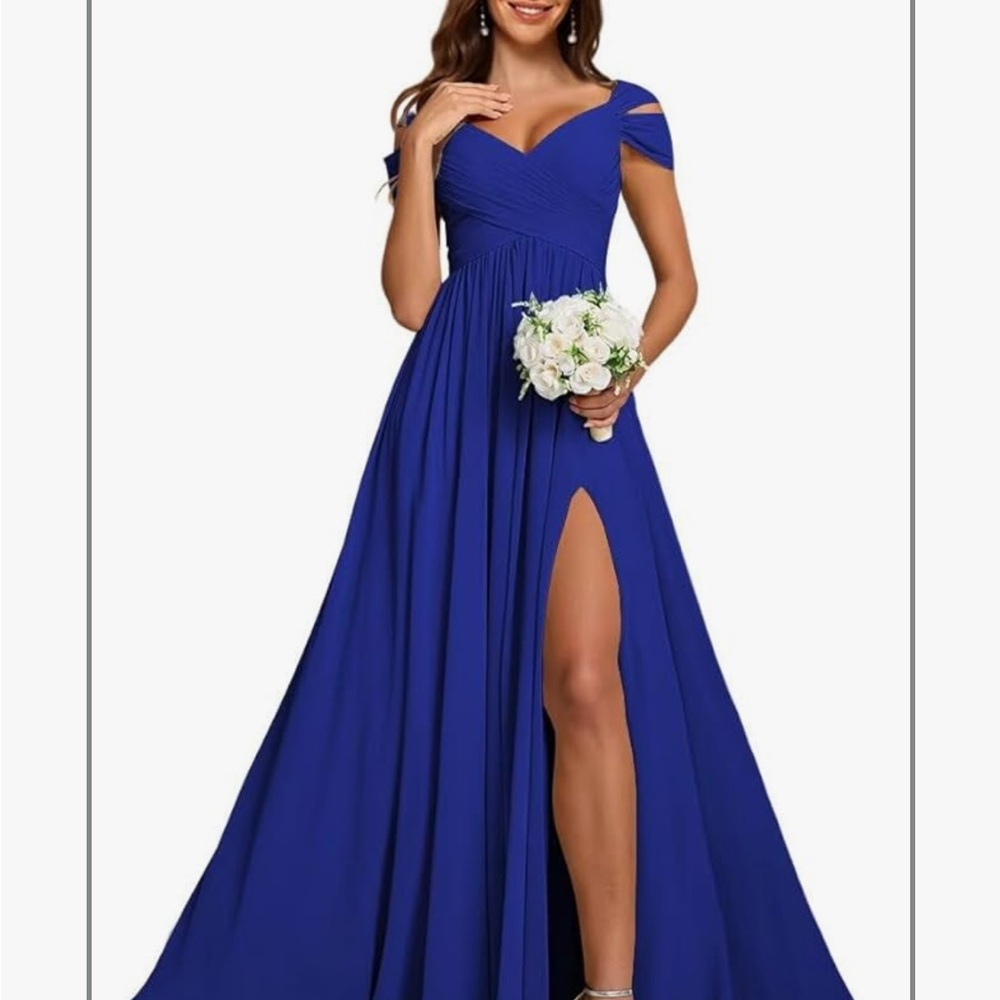 Amazon Women's Royal Blue Maxi Dress